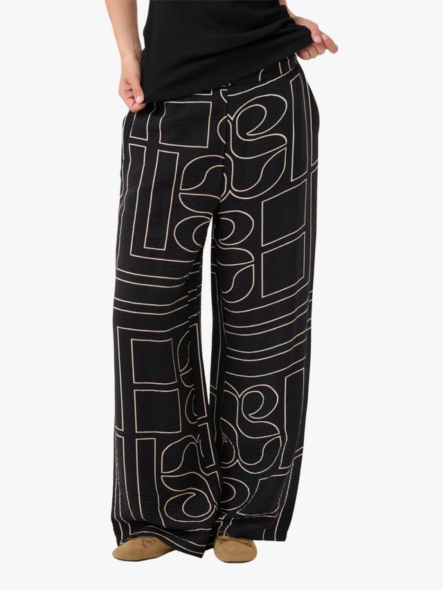 

Широкие повседневные брюки с графическим принтом kelly MY ESSENTIAL WARDROBE, черный