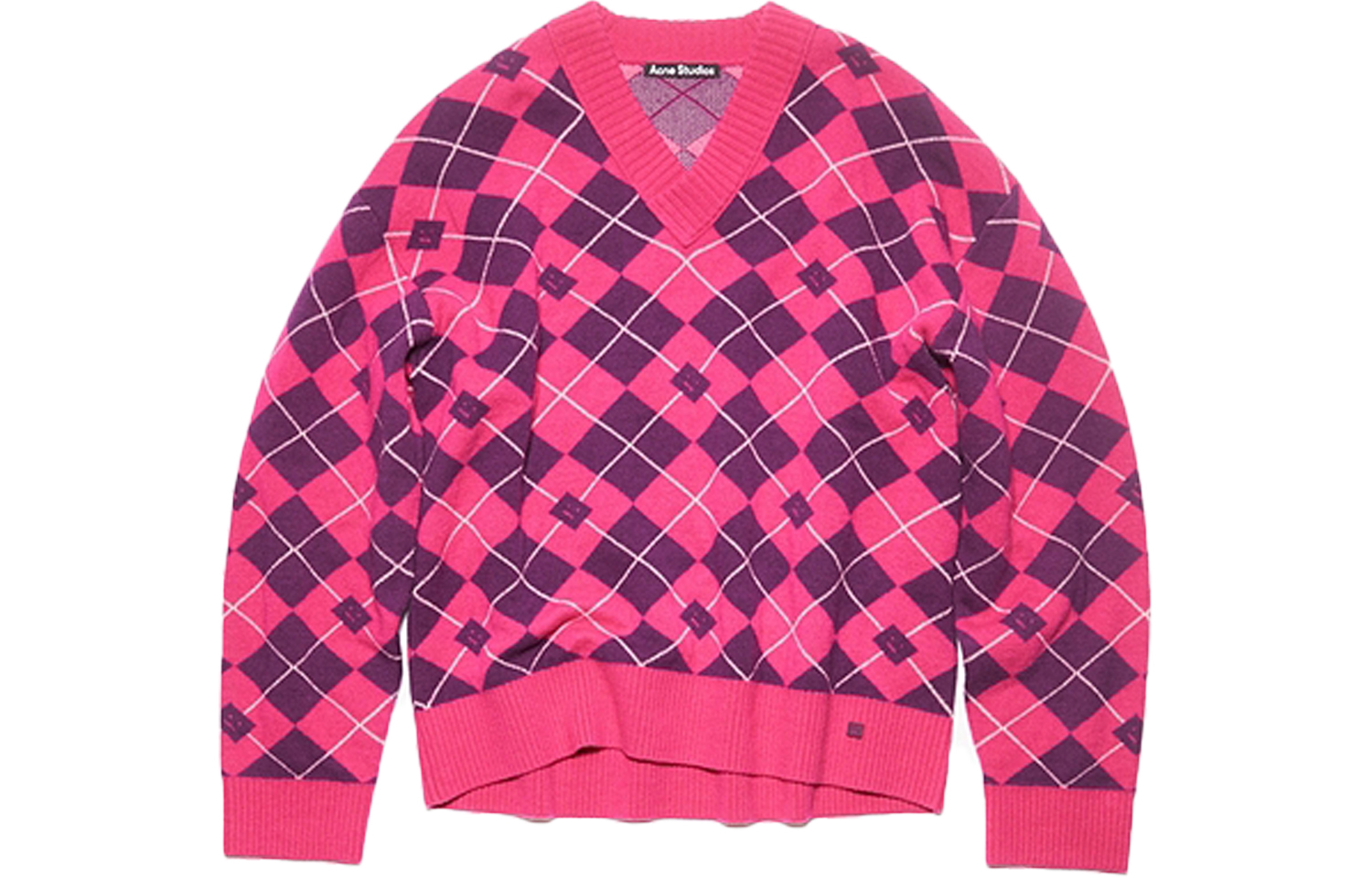 

Acne Studios Коллекция Meme FW23, свитер унисекс, ярко-розовый