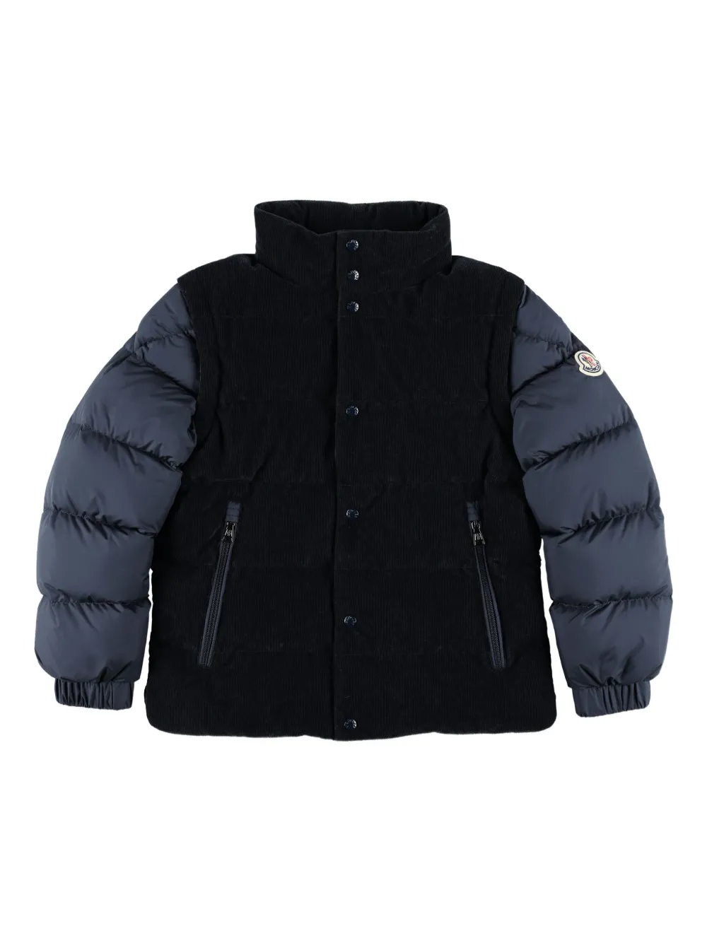 

Вельветовая куртка-пуховик Moncler Enfant, синий