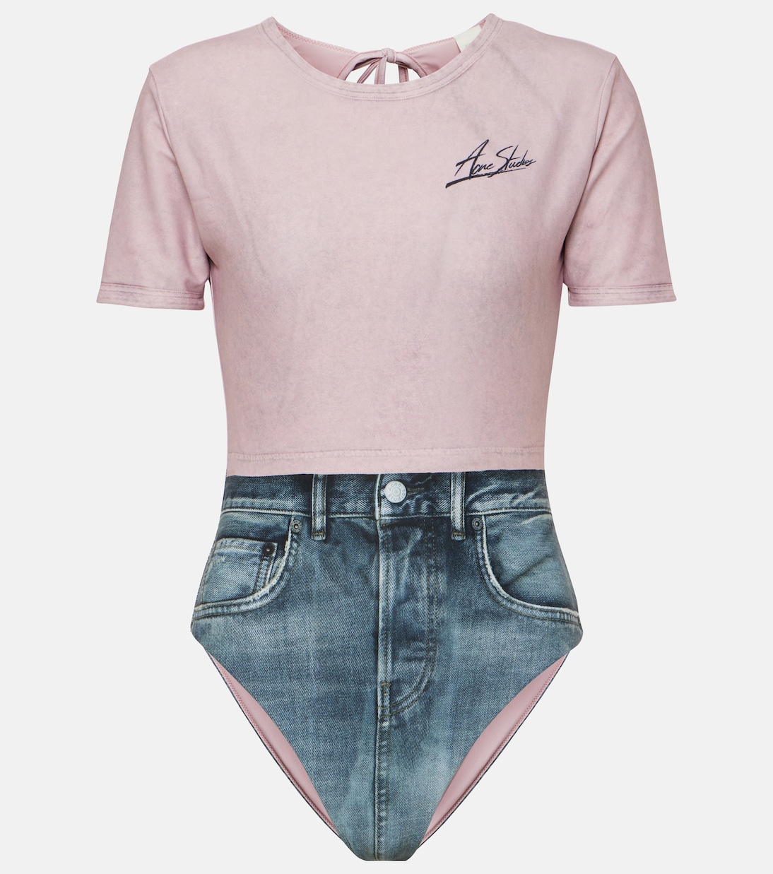 

Купальник Etee с принтом рашгард Acne Studios, Pink Multicolor