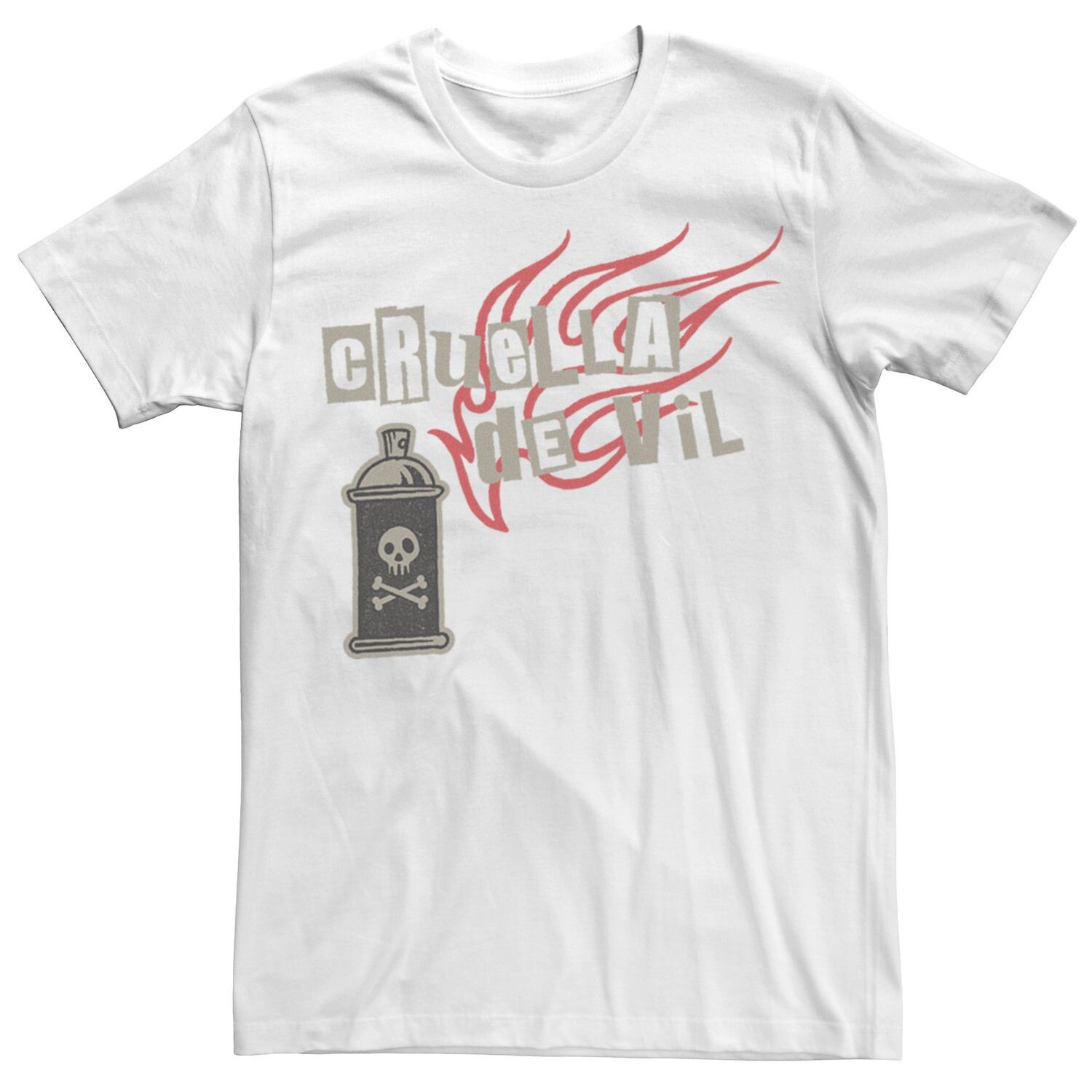 

Мужская футболка с логотипом Disney Cruella De Vil в виде аэрозольной краски Licensed Character