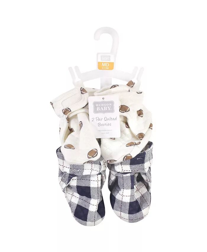 Детские пинетки Hudson Quilted для мальчиков 2 шт Hudson Baby, синий — фото 2