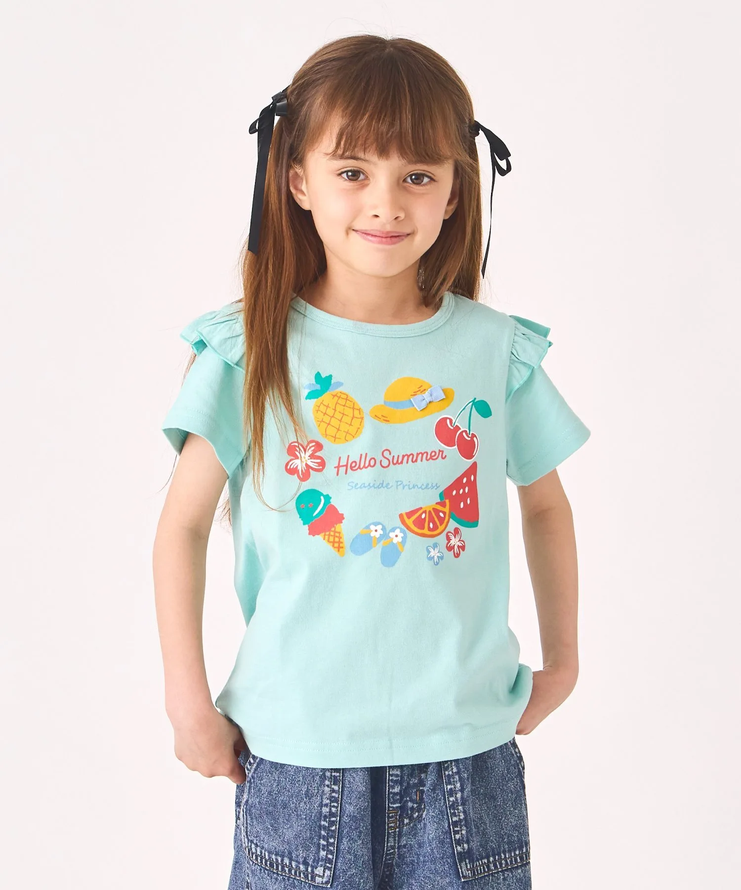 Футболка с коротким рукавом и принтом Ever Closet, Dusty Mint
