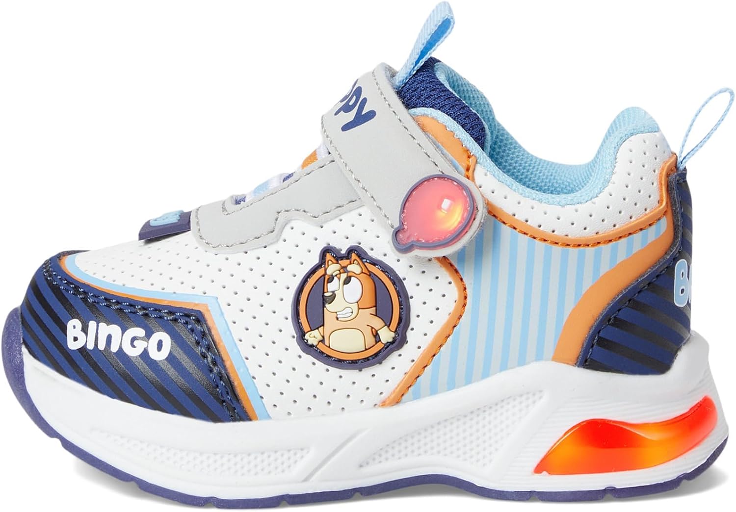 Кроссовки Ground Up Boys Bluey и Bingo Light Up для малышей и маленьких детей, белый — фото 4