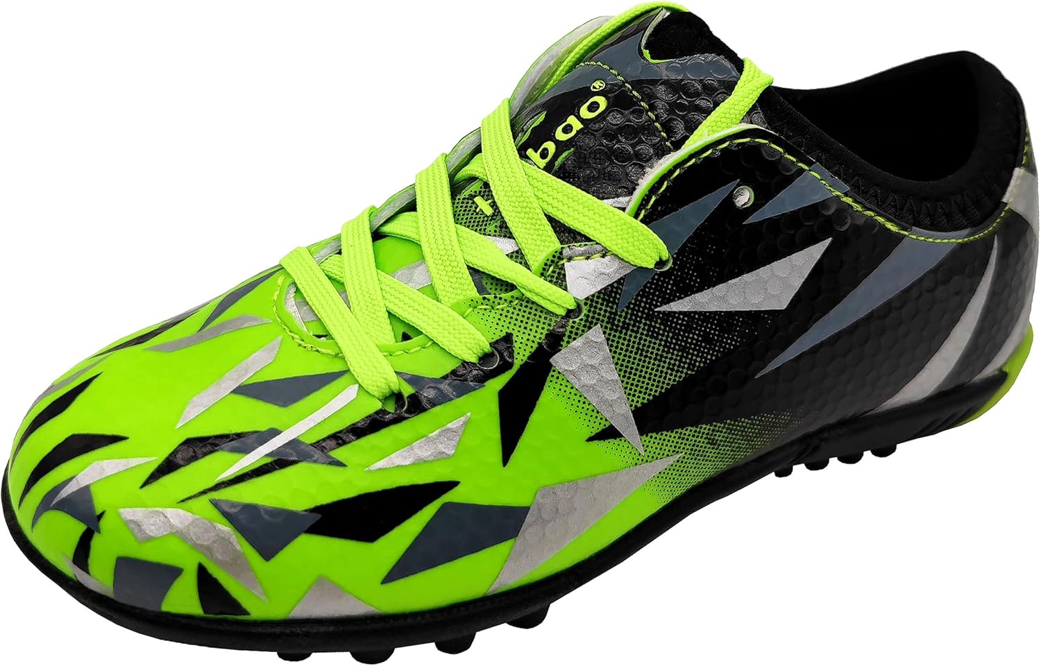 

Детские футбольные бутсы для мальчиков и девочек, для игры на искусственном газоне, для твердого грунта, для игры на открытом воздухе и в помещении (для маленьких и больших детей) Tiebaoganar, зеленый