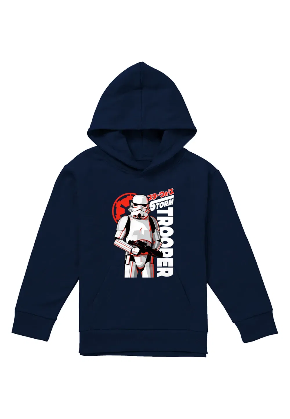 Детская худи с принтом Stormtrooper Manga, Disney, темно-синий — фото 4