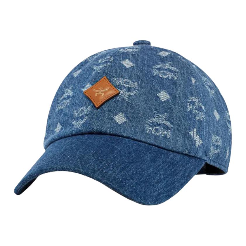 

MCM Классическая кепка из джинсового жаккарда с монограммой, Blue