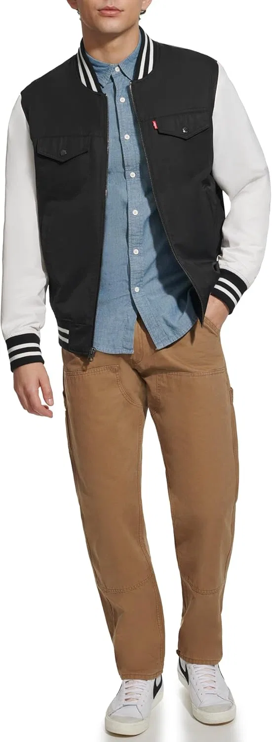 Мужская куртка-бомбер Levi's с цветными блоками в стиле Varsity — фото 4
