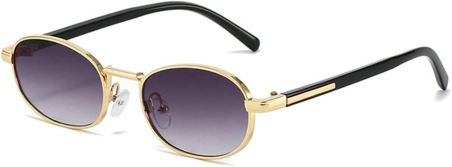 

Солнцезащитные очки COTIA в винтажном овальном стиле для женщин, ретро, ​​маленькие, металлические, в стиле панк, для мужчин, модные, классическая оправа, солнцезащитные очки UV400, Grey