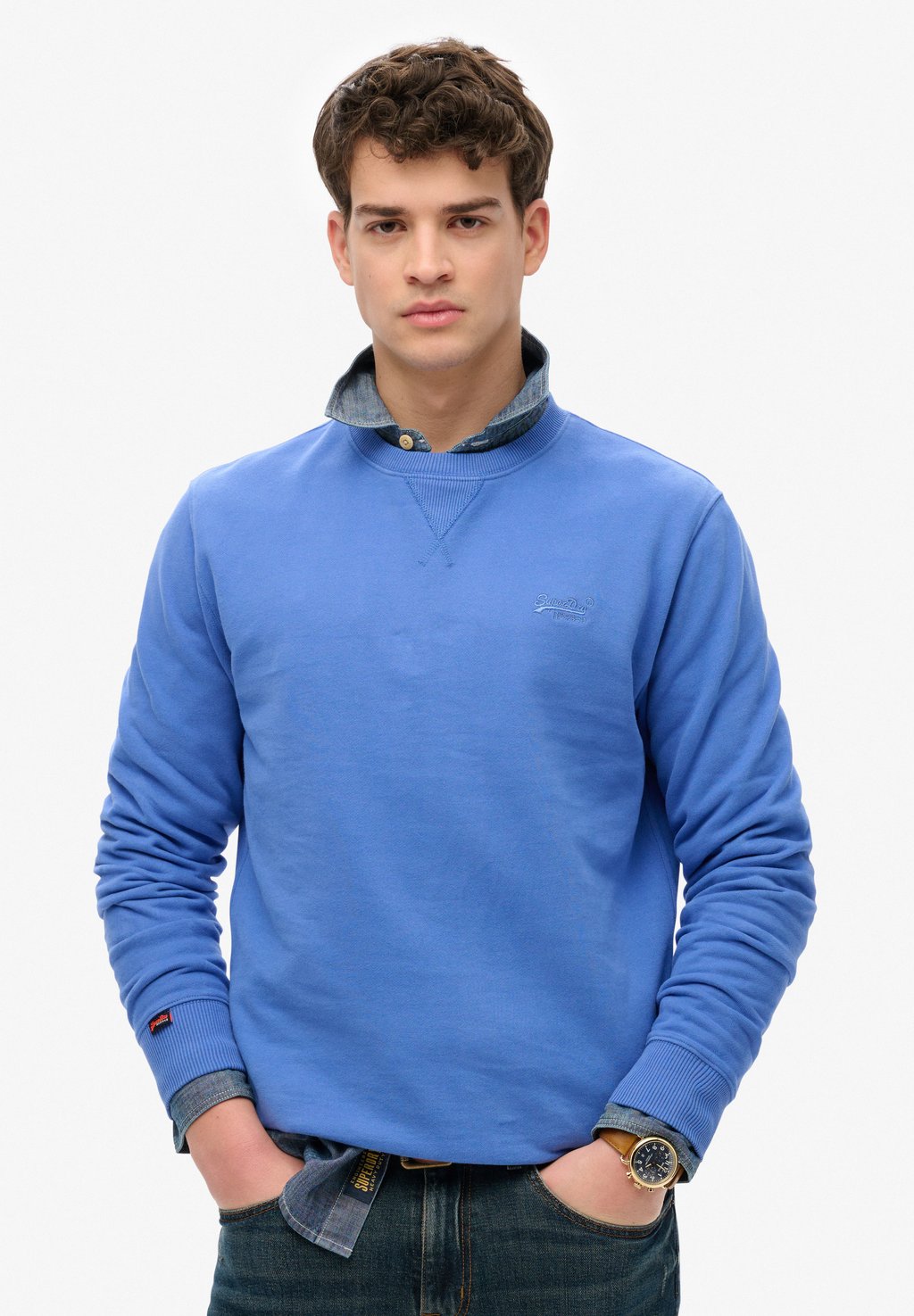 

Толстовка ESSENTIAL LOGO CREW Superdry, синий