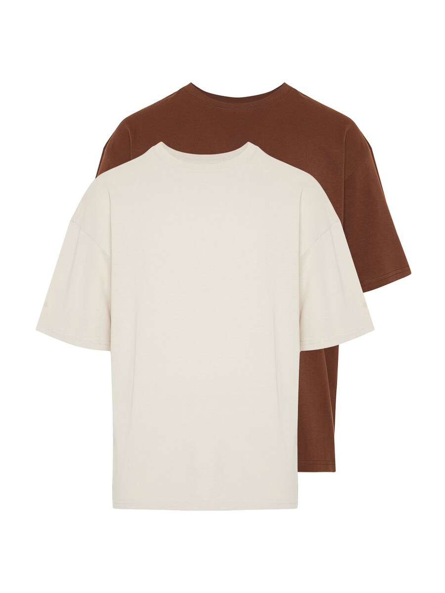

Классическая футболка Trendyol Shirt, цвет brown/greige