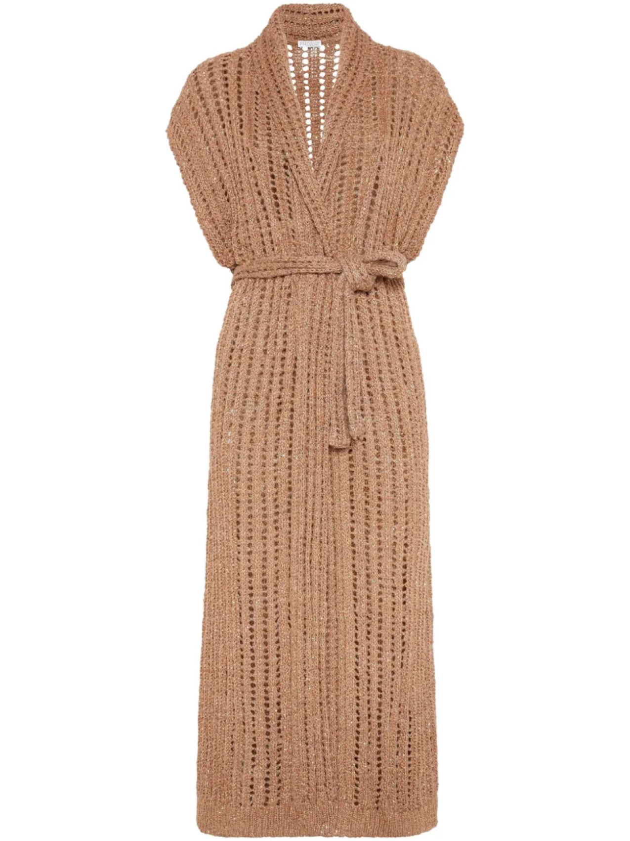 

Brunello Cucinelli кардиган-пальто с пайетками, коричневый