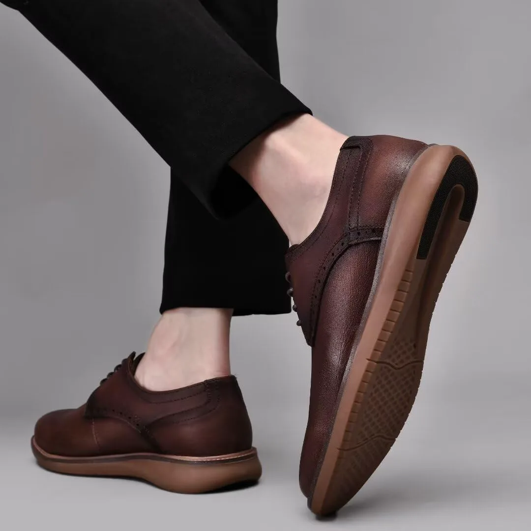 

Мужские кожаные сандалии, удобные открытые пляжные туфли для улицы Holy ark, коричневый