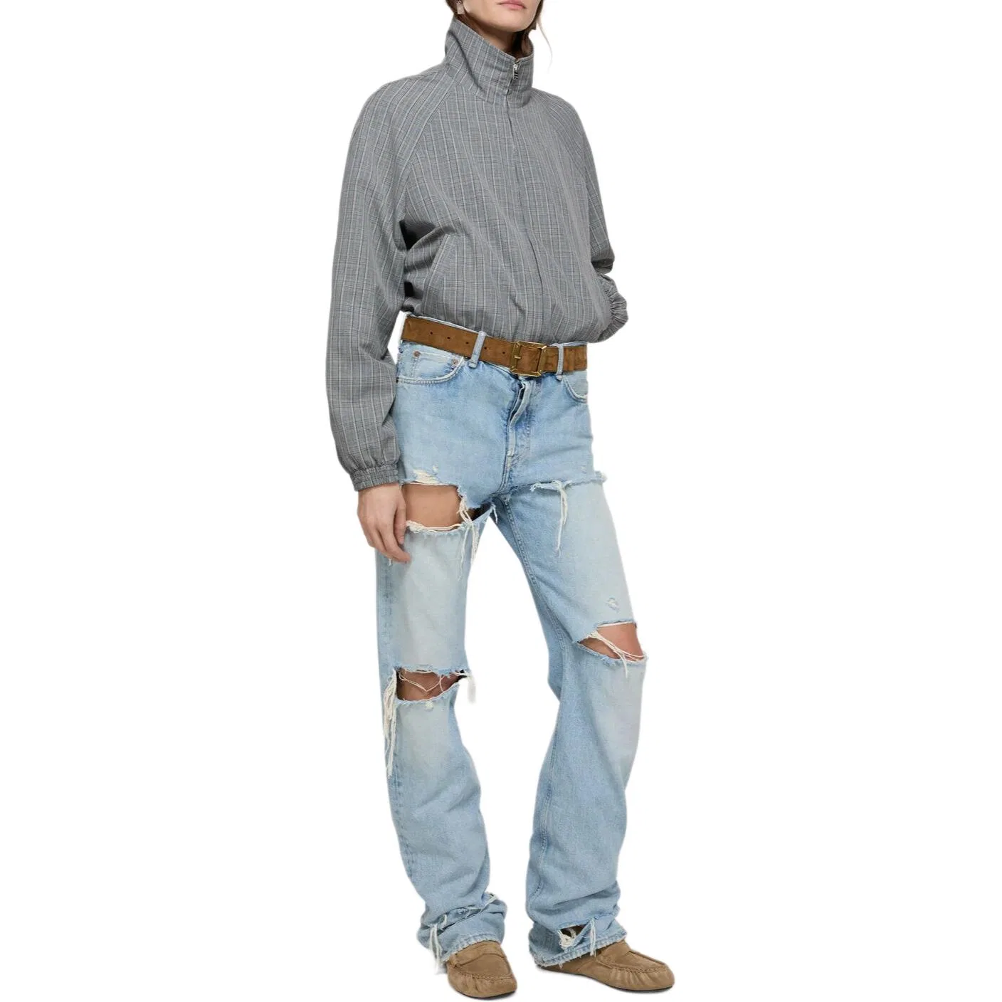 Куртка техническая Check Jacket Acne Studios серая — фото 4