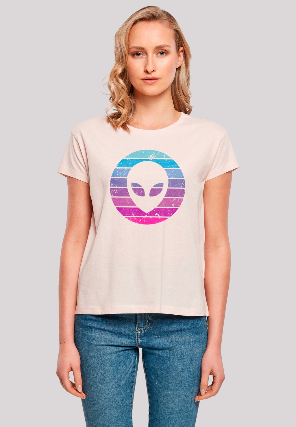 

Футболка с принтом ALIEN KOPF F4NT4STIC, розовый