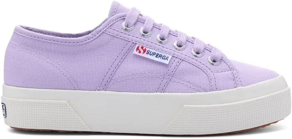 Кроссовки Superga 2740 Platform для мужчин и женщин - иконические итальянские теннисные кроссовки с дышащим верхом из ткани и нескользящей резиновой подошвой, фиолетовый/лиловый — фото 3