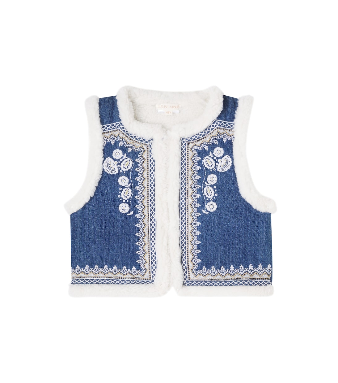 

Джинсовый жилет с вышивкой Librana Louise Misha, Stone Blue - Cream
