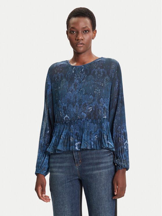 

Блузка regular fit Plise 25WWBW09 Desigual, синий