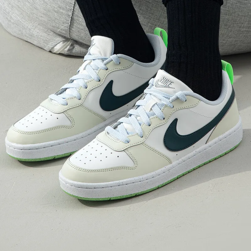 Nike Кроссовки для скейтбординга Court Borough Leather Slip Resistant Abrasion Resistant Low top Kids' White — фото 3