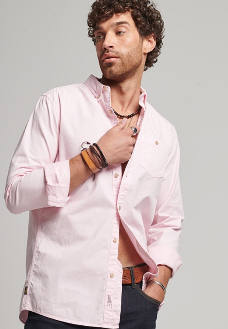 

Рубашка MERCHANT Superdry, цвет pink