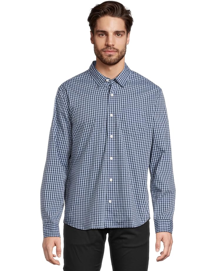 

Рубашка L.L.Bean Comfort Stretch Performance Shirt Long Sleeve Slightly Fitted Plaid, цвет Clear Water