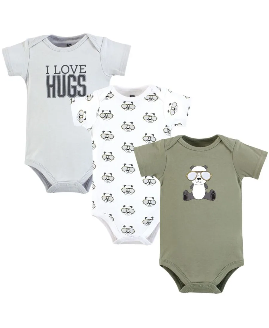 Комплект из трех мягких хлопковых боди Hudson Baby, Cool Panda