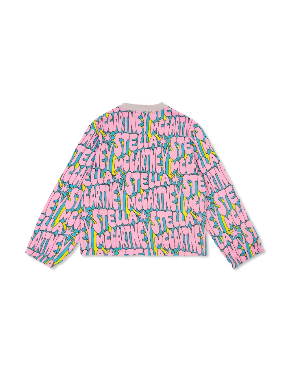 Толстовка из органического хлопка с графичным принтом Stella McCartney Kids, розовый — фото 2