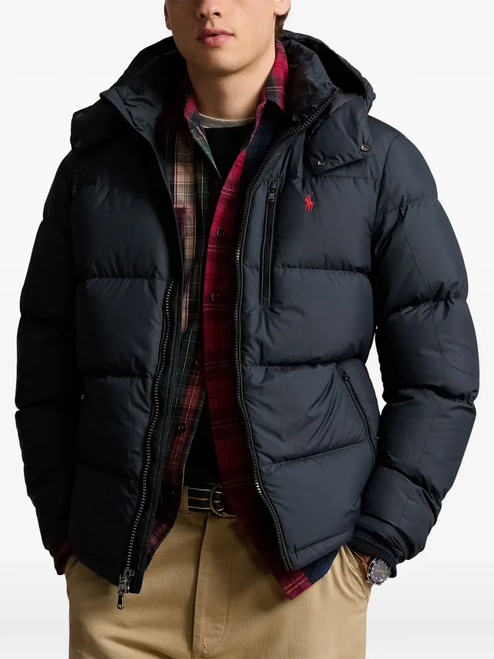 Стеганая куртка с капюшоном Polo Ralph Lauren, синий — фото 3