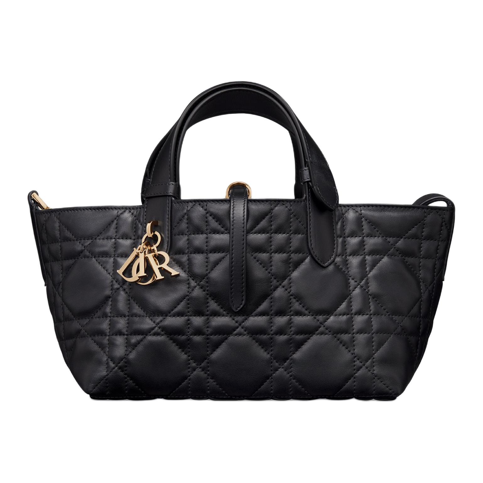 

DIOR Кожаная сумка через плечо женская черная