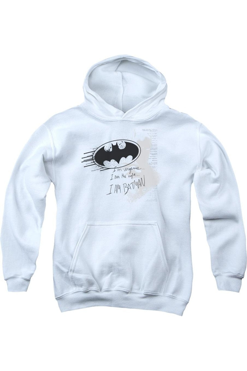 

Батмен Я Возмездие молодежная толстовка с капюшоном Gildan, белый