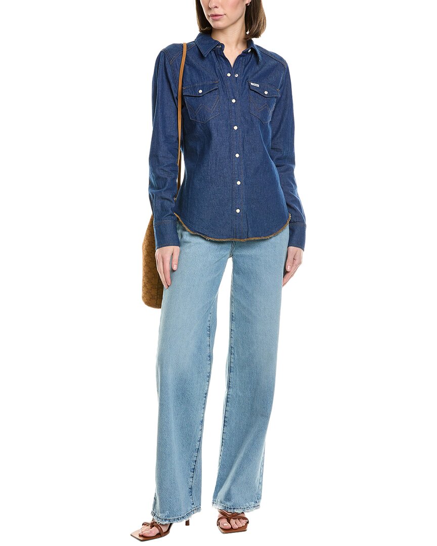 

STAUD x Wrangler Западная рубашка, синий