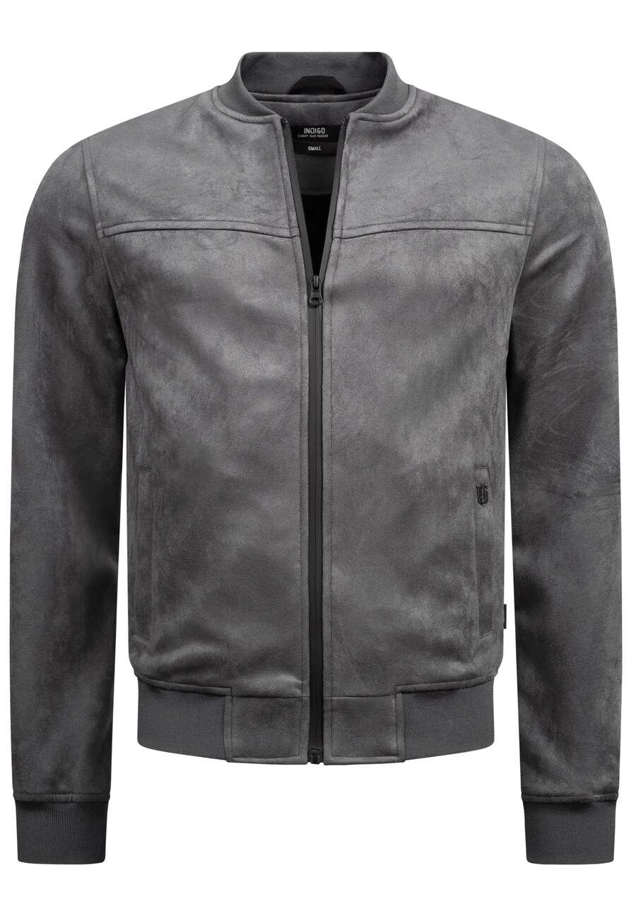 

Кожаная куртка INDICODE JEANS Between-Season Jacket Ibon, серый