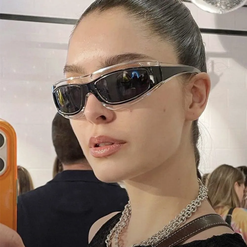 

Солнцезащитные очки LVTFCO в стиле панк для женщин, летние модные очки, мужские солнцезащитные очки для активного отдыха и спорта, очки для вождения, Clear