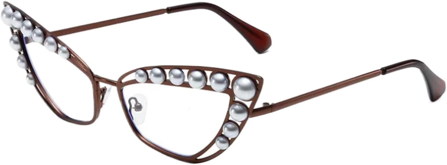 

Солнцезащитные очки с защитой от УФ-излучения UV400 | «Кошачий глаз», металл-панк | Для женщин и мужчин, для занятий спортом на открытом воздухе и вождения DSVIGF, Brown Clear