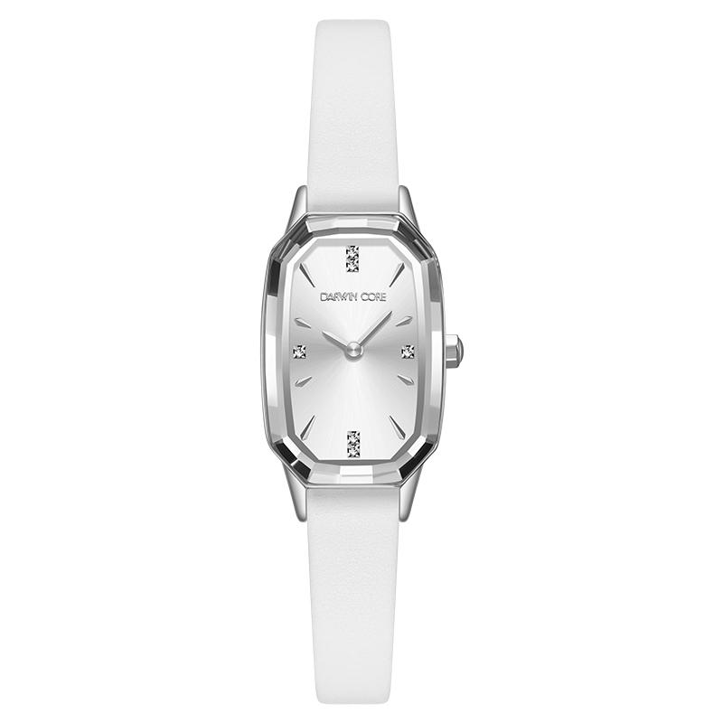 

Darwin Core Часы Quartz Movement Cow Leather Strap Watch Women's Watch White Dial, Radiant Silver