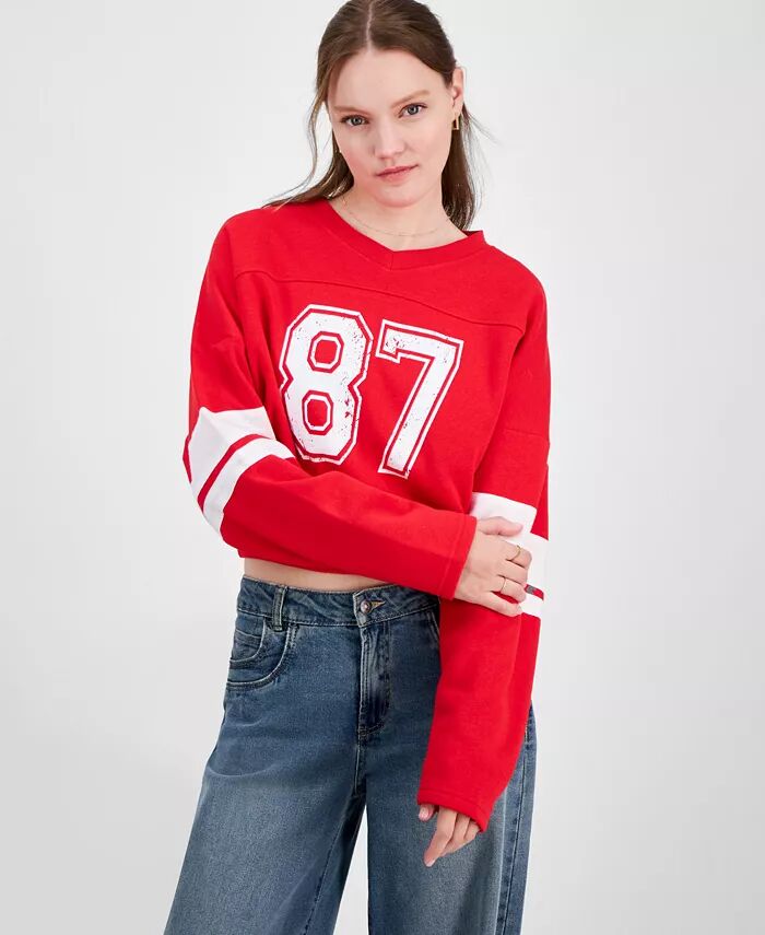 

Свитшот для юниоров Bubble Hem Varsity Planet Heart, красный