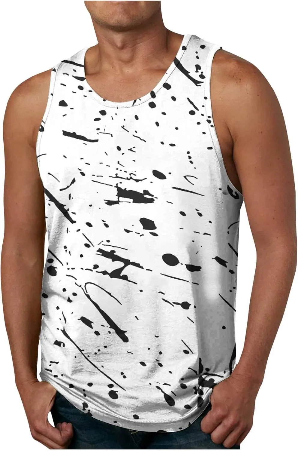 Мужской топ для тренировок Oversized, белый