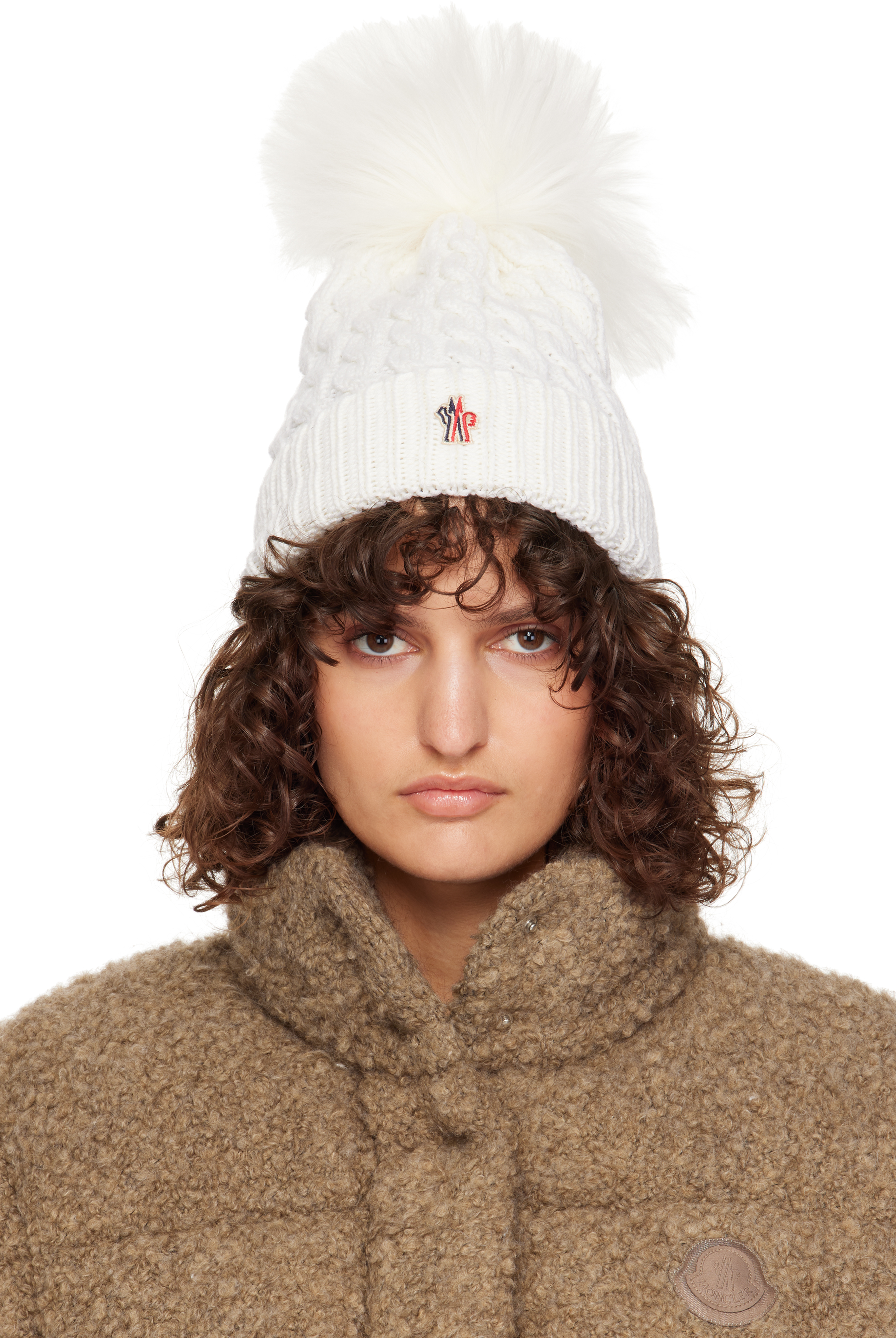 

Шапочка с помпоном из шерсти Moncler Grenoble