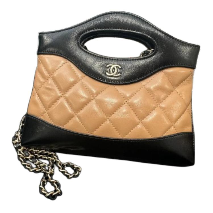 CHANEL Кожаная сумка через плечо, модель Shoulder Bag, Crossbody Bag, черно-коричневая — фото 4