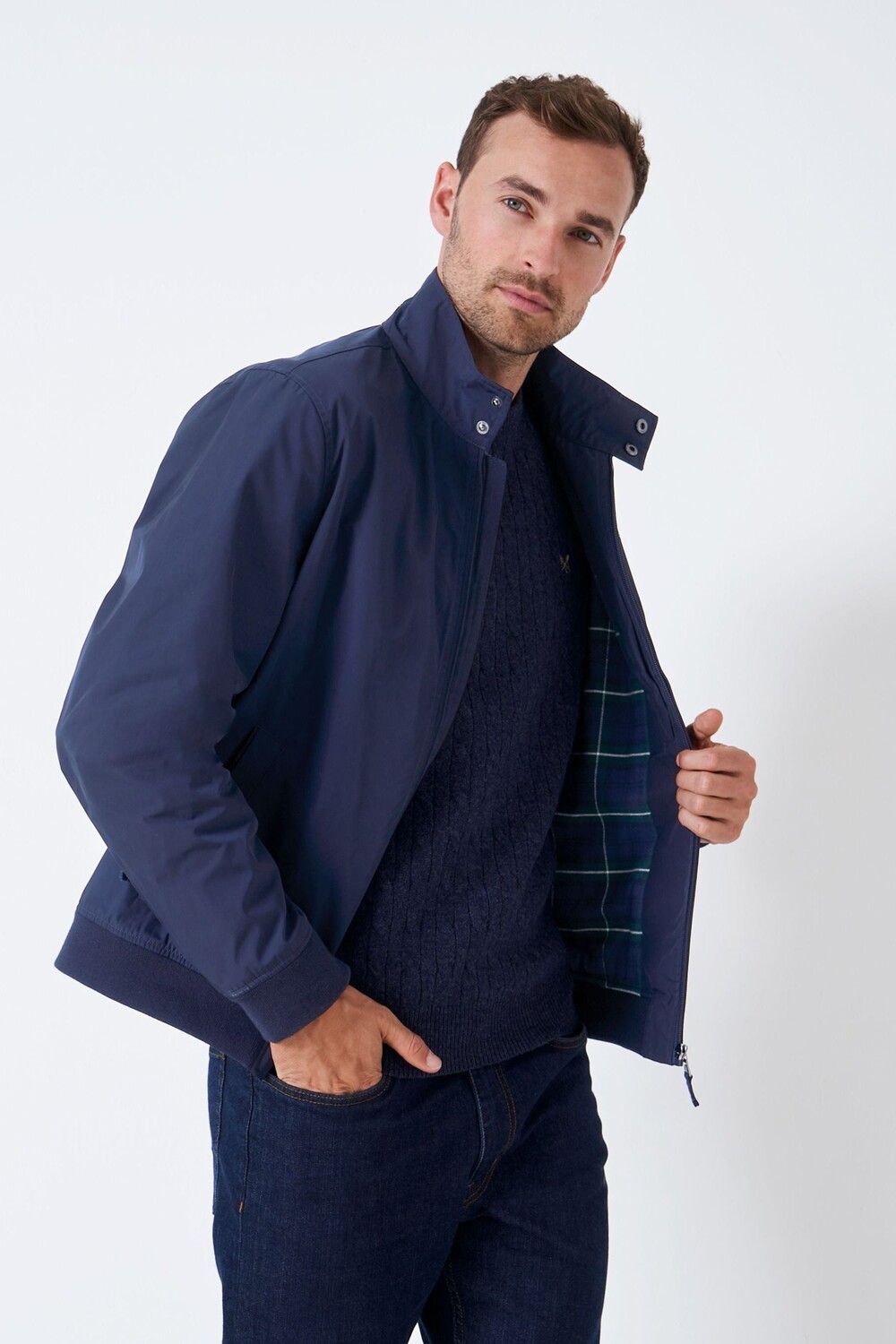 

Классическая куртка Харрингтон Crew Clothing Crew Clothing Company, синий
