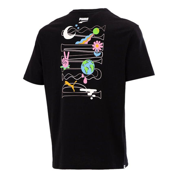 

Футболка logo printing casualsport round neckshort sleeve s black Puma, черный