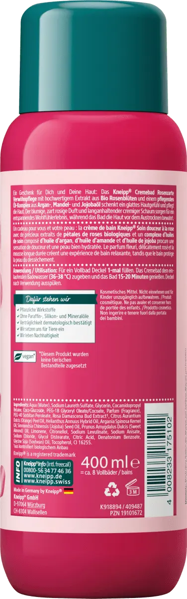 Крем-ванна Роза нежный уход за телом 400 мл Kneipp — фото 2