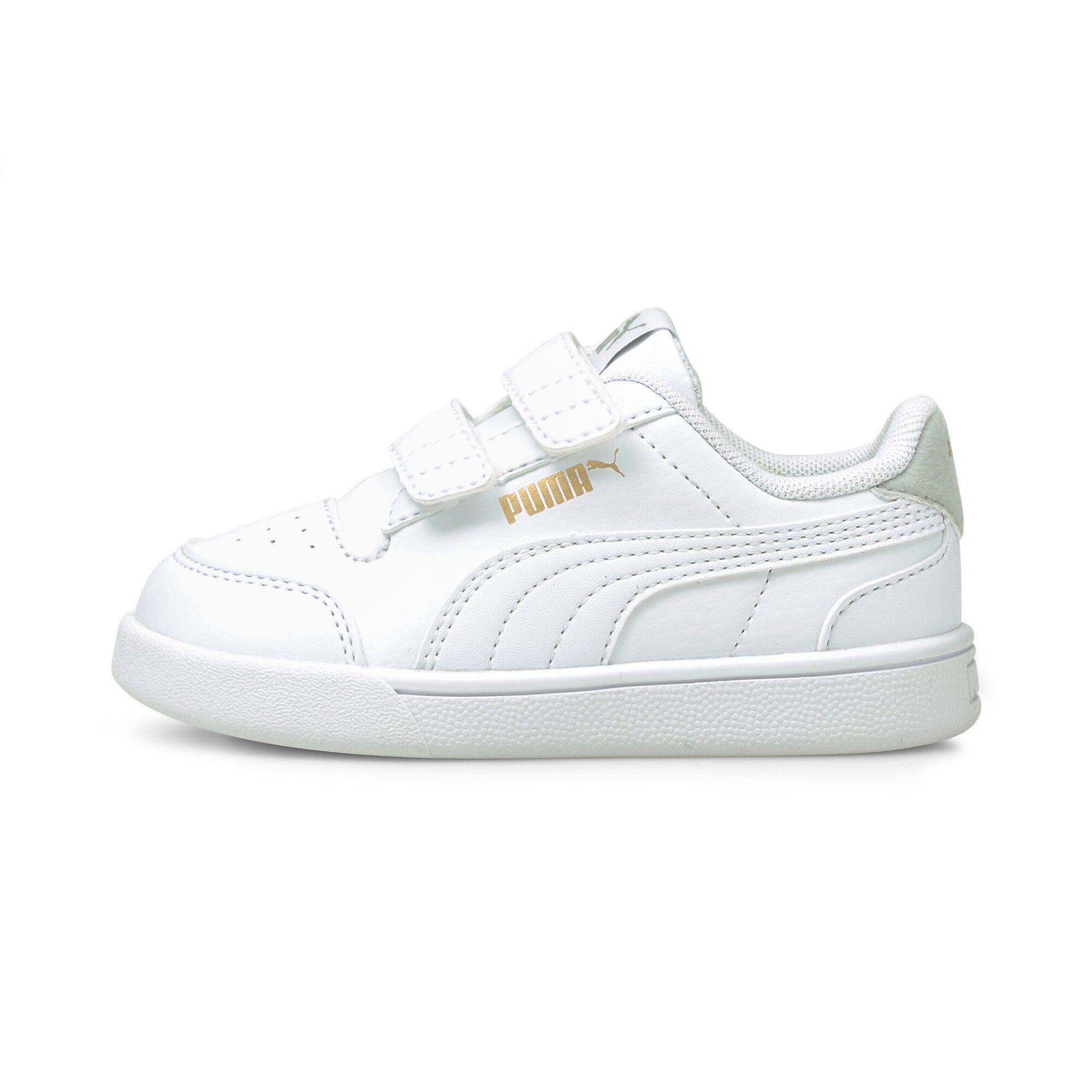 

Кроссовки PUMA Toddler Shuffle V, цвет white/white/gray violet/team gold