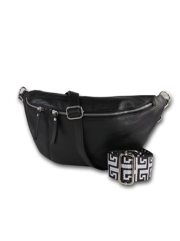 

Кожаная поясная сумка Toscanto, черная, примерно 37 см Toscanto