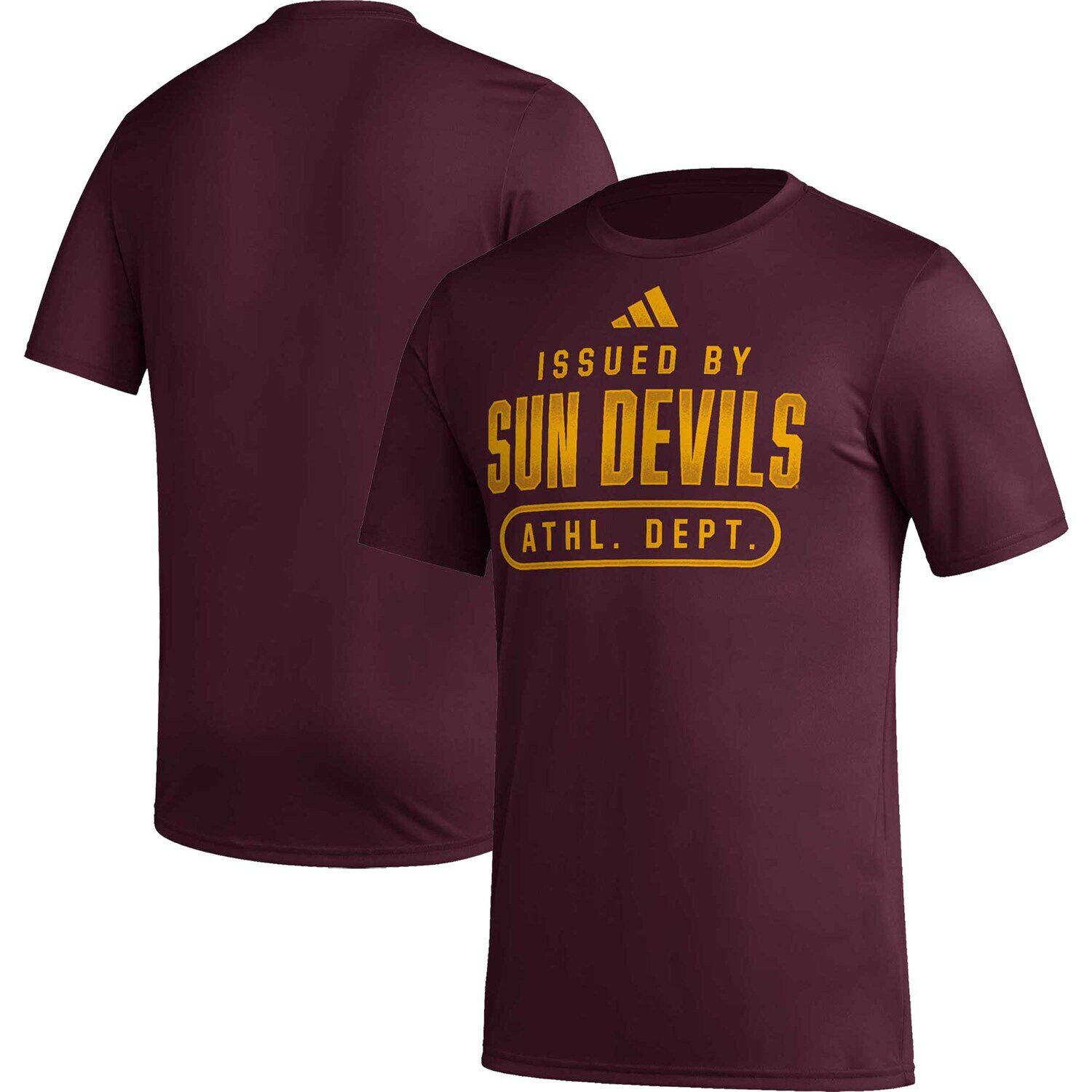 

Мужская темно-бордовая футболка Arizona State Sun Devils Sideline AEROREADY Pregame adidas, Красный, Мужская темно-бордовая футболка Arizona State Sun Devils Sideline AEROREADY Pregame adidas