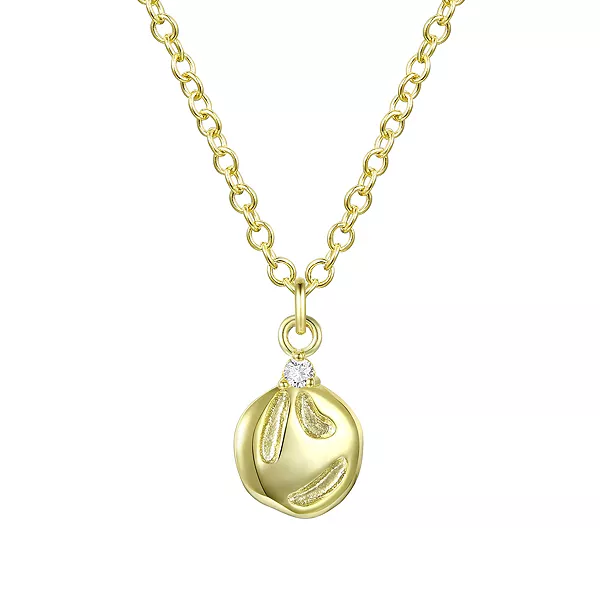 

Асимметричное ожерелье с подвеской из кубического циркония, покрытого 14-каратным золотом Rachel Glauber, gold