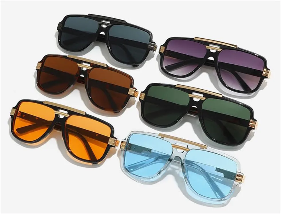 

Солнцезащитные очки UV400 с градиентной металлической оправой большого размера для женщин и мужчин, для бега и занятий спортом на открытом воздухе UYPTK, Black-green