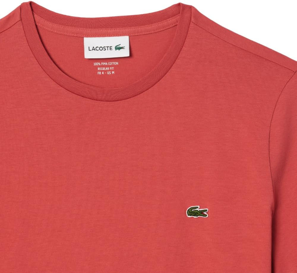 Футболка Lacoste, мужская, джерси Pima, Sierra Red — фото 3