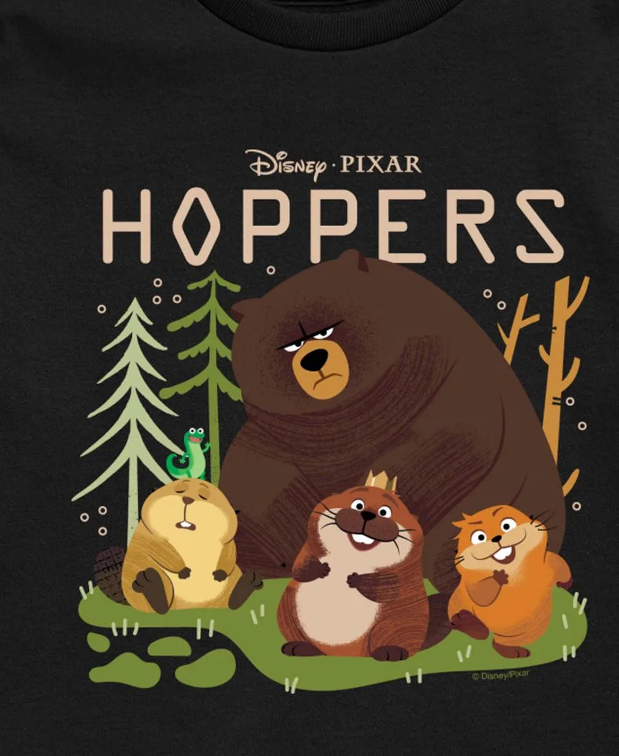 Детская футболка с круглым вырезом и графическим принтом, размер 8-20 Disney, черный — фото 3