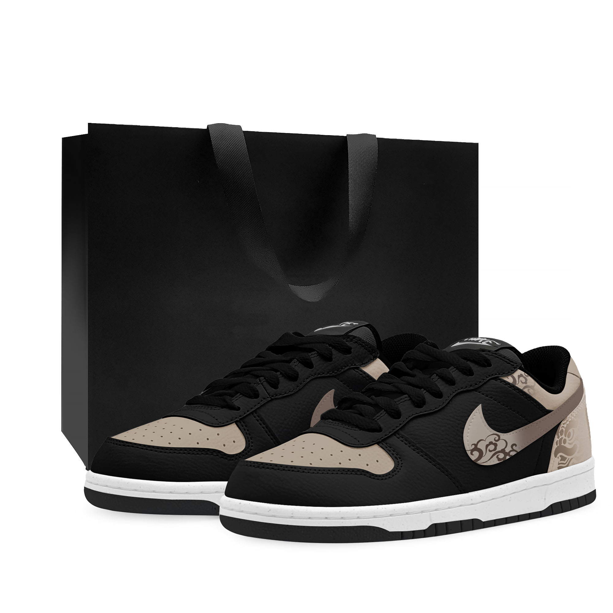 

Nike Кроссовки для скейтбординга Big Low Lux Thermal Slip Resistant Cushioning Abrasion Resistant низкие унисекс Black Brown